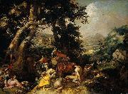 Abraham Bloemaert Landscape with the Ministry of John the Baptist. oil on canvas